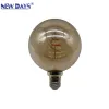 NEWDAYS brand cross-border new G95, G125, G150 brown filament lamps, E27 commonly used screw-type retro energy-saving bulbs, energy-saving high-brightness, ultra-long battery life, limited-time discount bulbs Item Picture